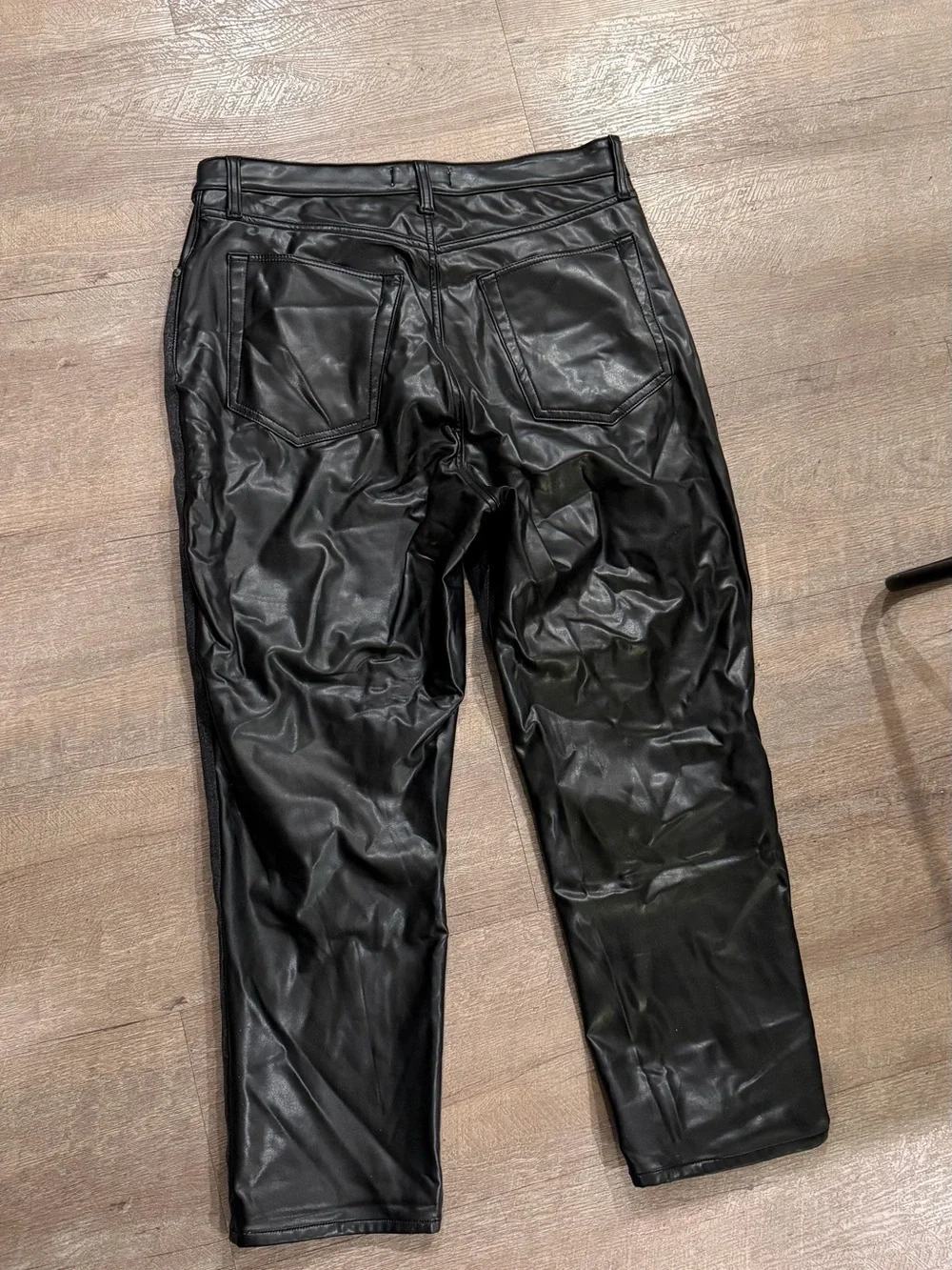 Abercrombie & Fitch Curve Love Black Mixed-Media Ankle Jeans